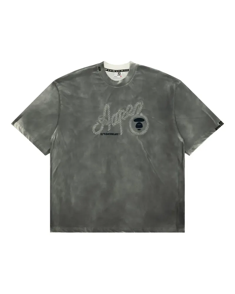 BAPE T-Shirt mit grafischem Print - Grau Grau