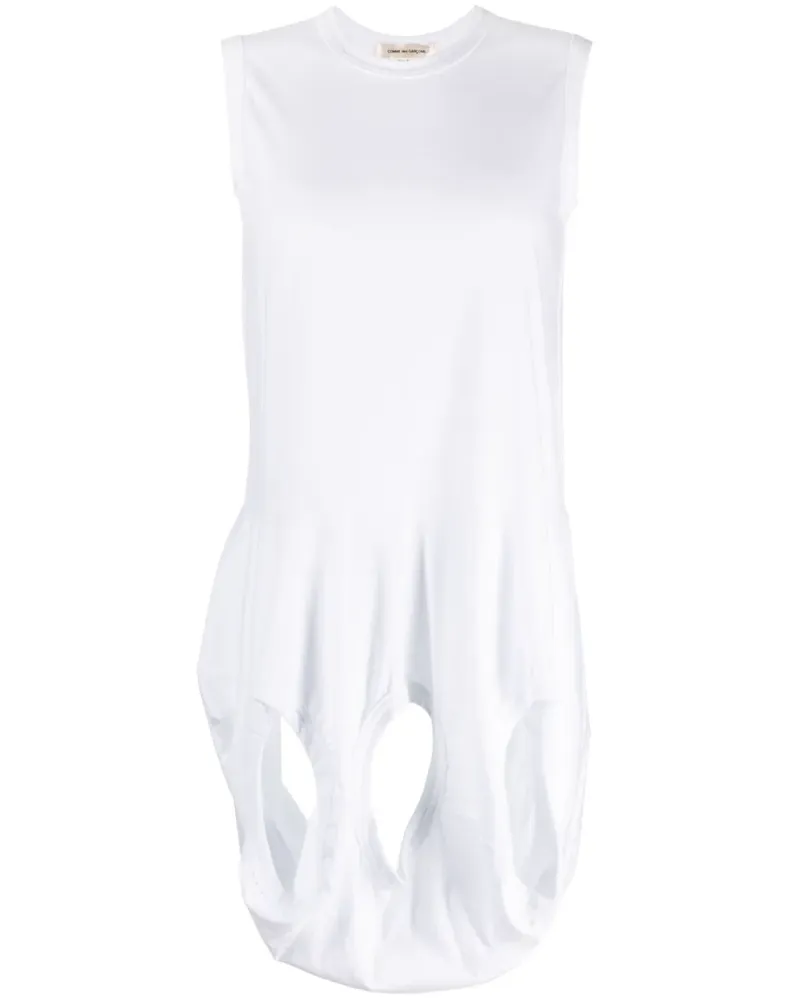 Comme des Garçons Oberteil mit Cut-Outs - Weiß Weiß
