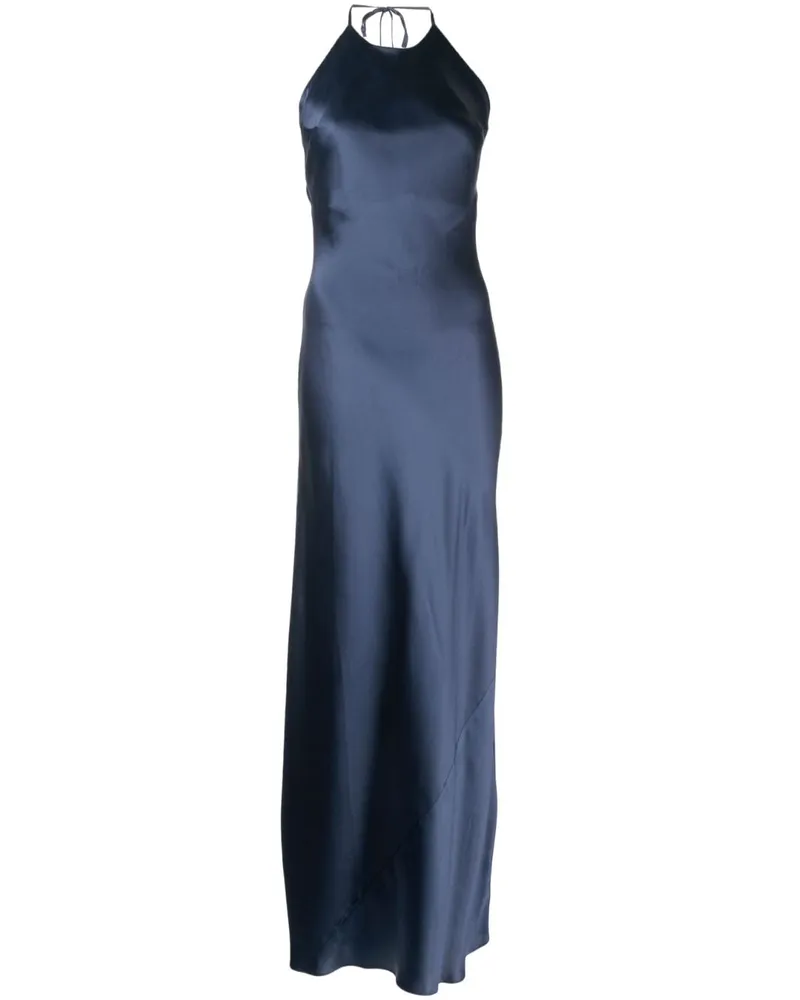 Reformation Jeany Seidenkleid mit Satin-Finish Blau