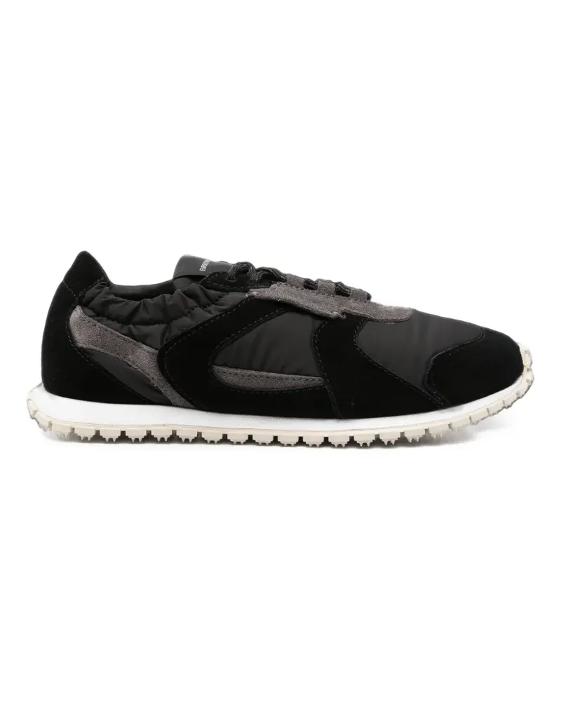 Emporio Armani suede-panelled sneakers - Schwarz Schwarz