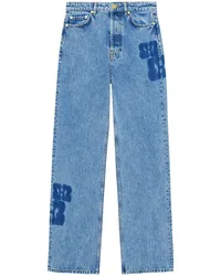 Ganni Izey Patchwork-Jeans Blau