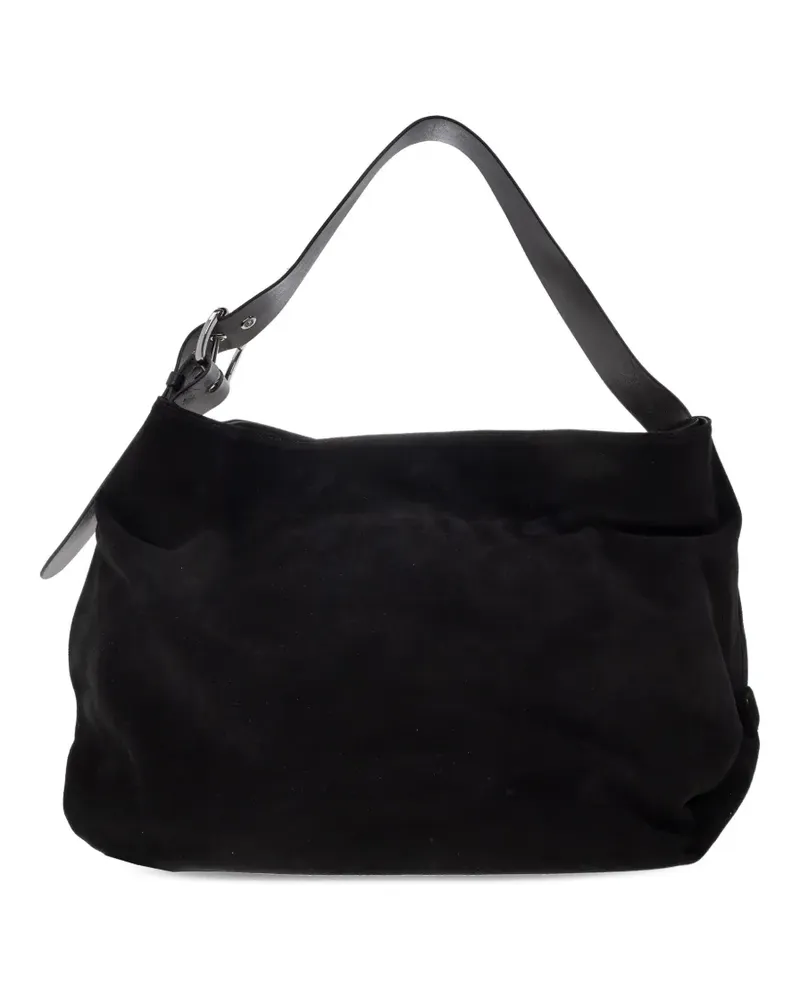Vivienne Westwood Große Maxime Wildleder-Schultertasche mit Gürtel - Schwarz Schwarz