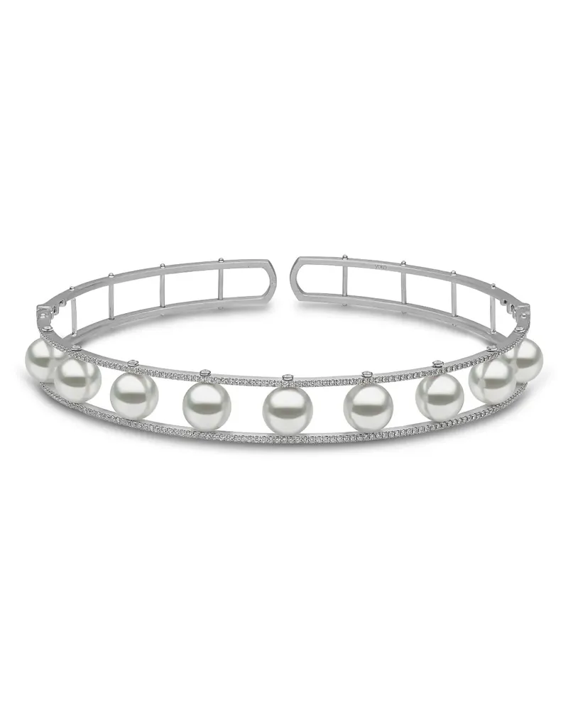 YOKO London 18kt Weißgoldarmband mit Südseeperlen und Diamanten - Silber Silber