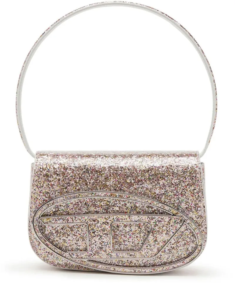 Diesel 1DR Schultertasche mit Glitterverzierung - Rosa Rosa