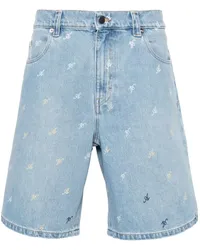 Axel Arigato Halbhohe Miles Jeans-Shorts Blau