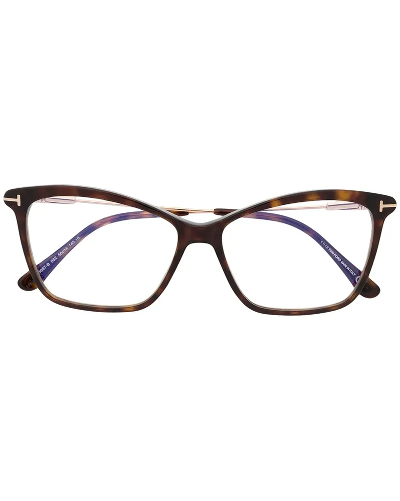 Tom Ford Brille mit Cat-Eye-Gestell - Braun Braun