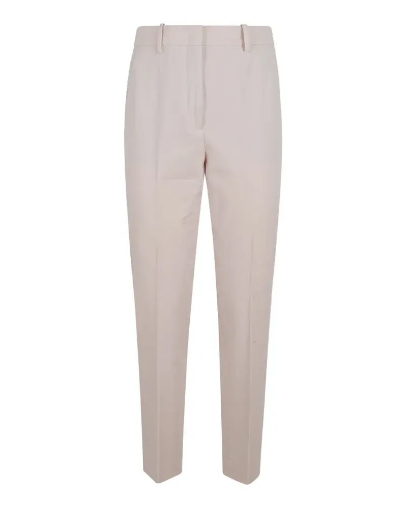 Incotex elasticated-waistband pressed-crease trousers - Nude Nude