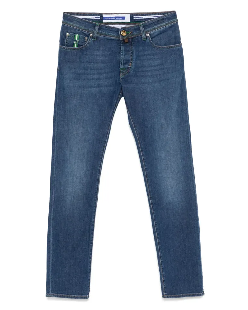 Jacob Cohën Jeans mit Logo-Patch - Blau Blau