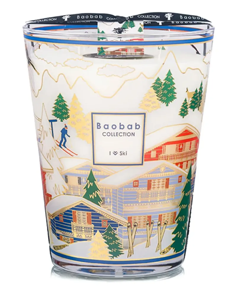 Baobab Collection I Love Ski Kerze (240ml) - Weiß Weiß