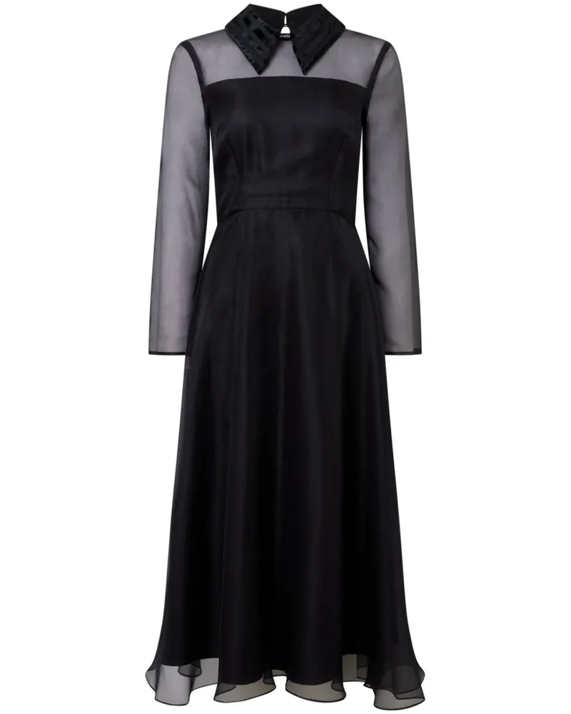 JANE Atelier Tansy Midikleid - Schwarz Schwarz