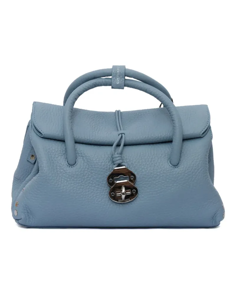 Zanellato Schultertasche mit Rollverschluss - Blau Blau