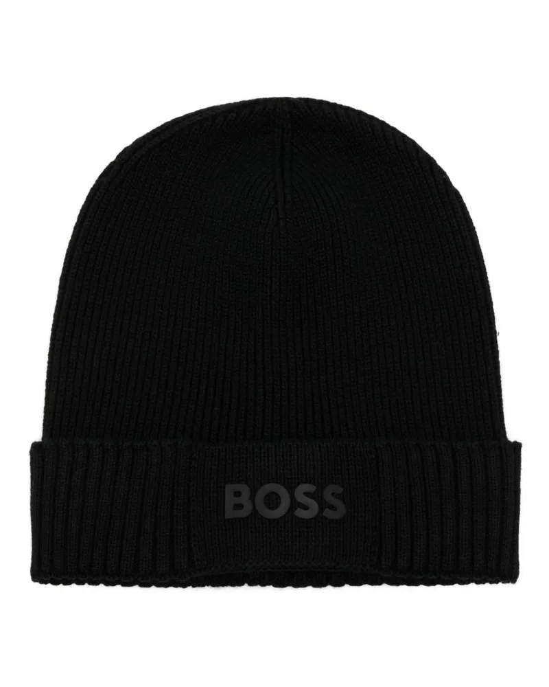 HUGO BOSS Asic Beanie - Schwarz Schwarz