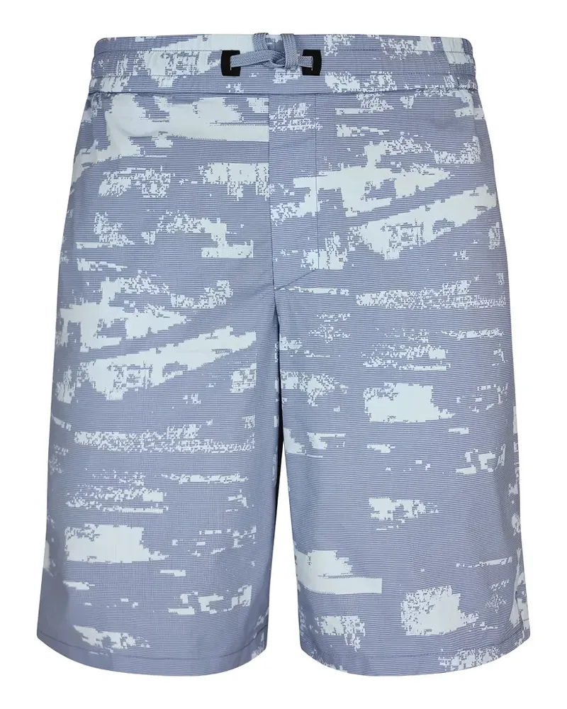 HUGO BOSS abstract-print shorts - Blau Blau
