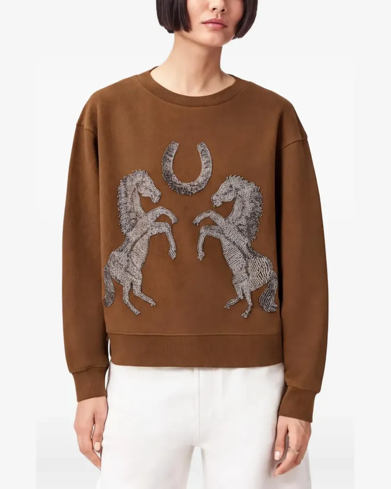 AllSaints Pippa horse-motif sweatshirt - Braun Braun