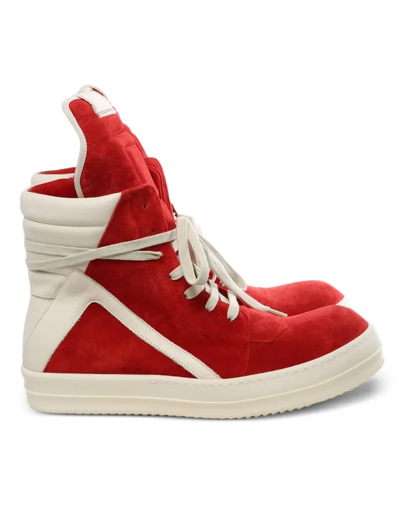 Rick Owens High-Top-Sneakers mit Einsätzen - Rot Rot
