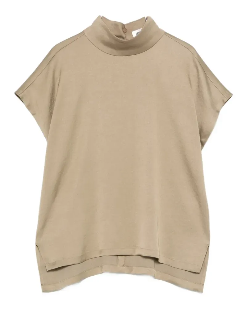 Drykorn Alaria funnel-neck short-sleeve top - Nude Nude