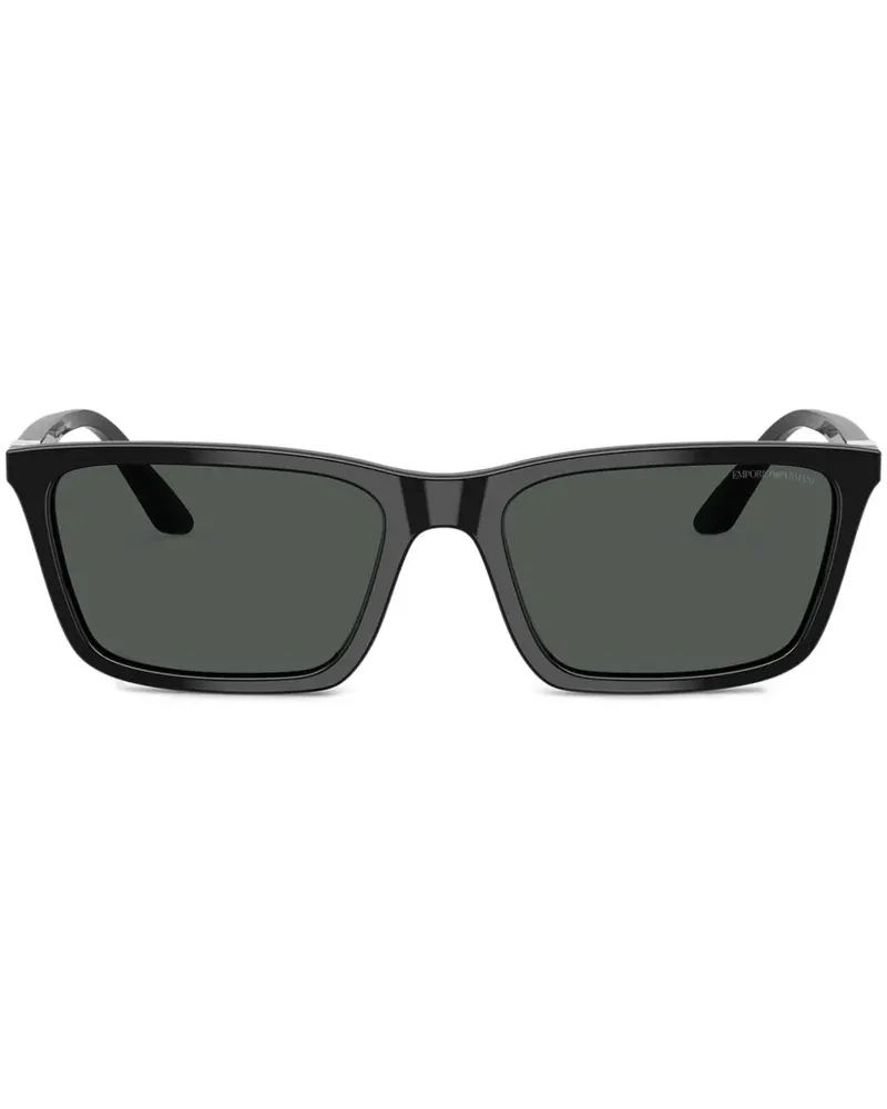 Emporio Armani Eckige Sonnenbrille - Schwarz Schwarz