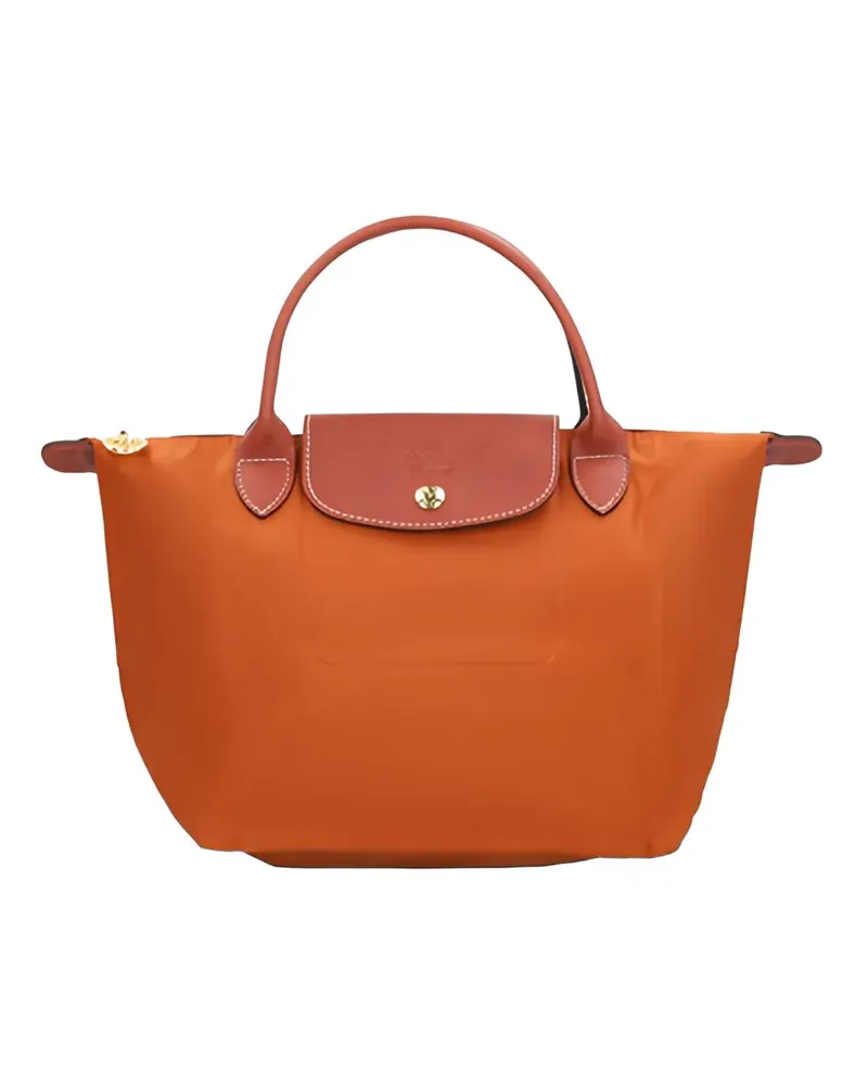 Longchamp Le Pliage leather-trim tote bag - Orange Orange