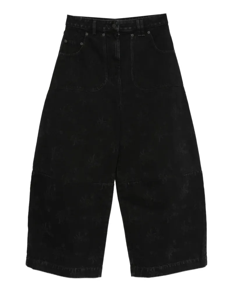Simone Rocha Jeans mit Logo-Patch - Schwarz Schwarz