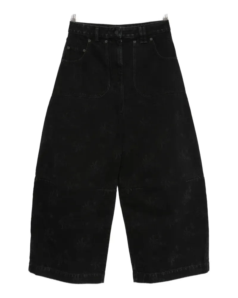 Simone Rocha logo-patch jeans - Schwarz Schwarz