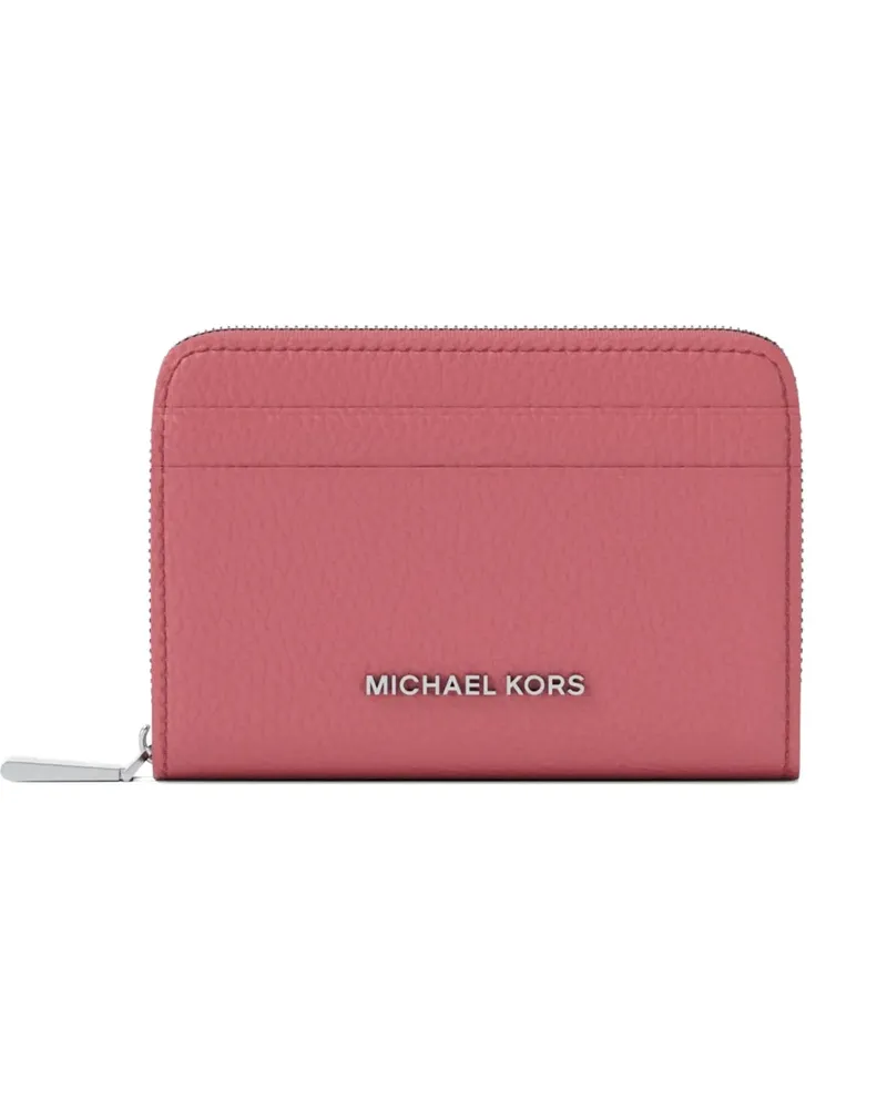 Michael Kors pebbled-leather card case - Rosa Rosa