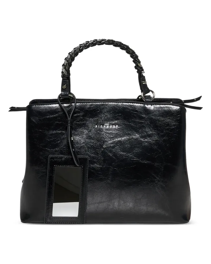 John Richmond woven-handle tote bag - Schwarz Schwarz