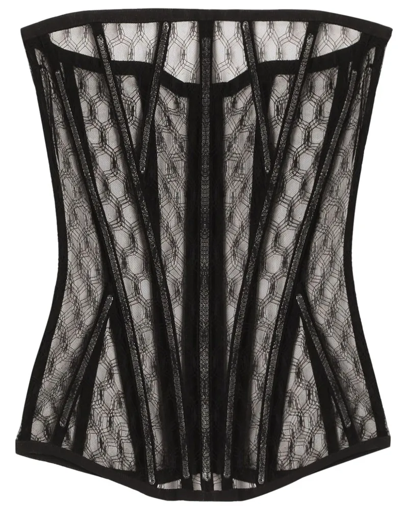 Dolce & Gabbana Corsage aus Tüll - Schwarz Schwarz