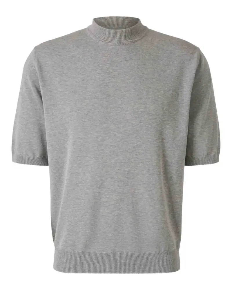 Zanone T-Shirt mit Stehkragen - Grau Grau