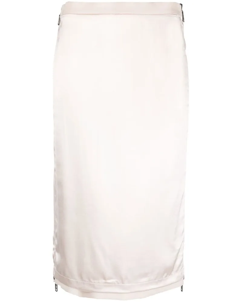 Fendi Midirock mit Satin-Finish - Rosa Rosa