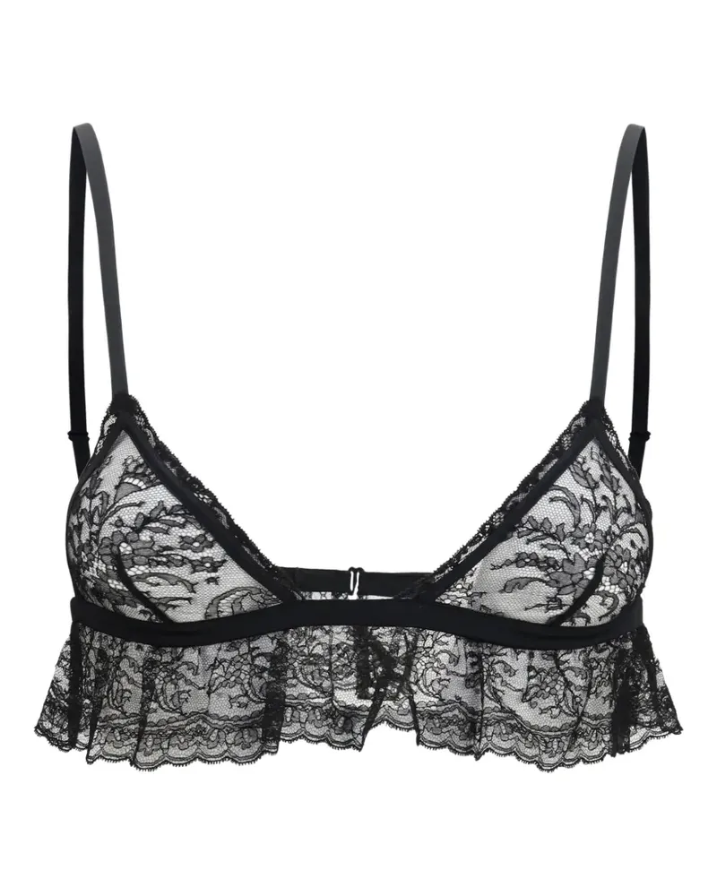 Dolce & Gabbana Gerüschter BH - Schwarz Schwarz