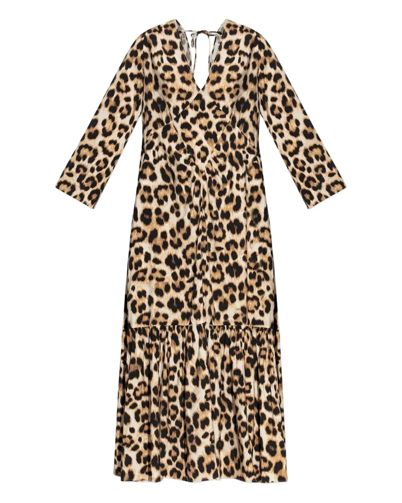 MUNTHE Kleid mit Leoparden-Print - Braun Braun