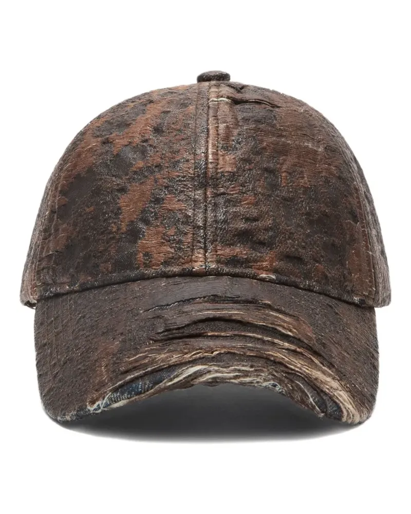 Acne Studios Baseballkappe im Distressed-Look - Braun Braun