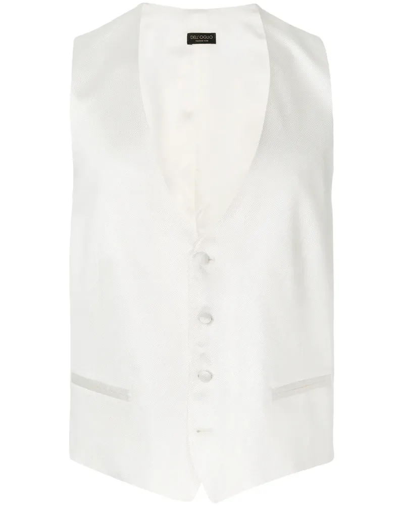 Dell'oglio Klassische Weste - Weiß Weiß