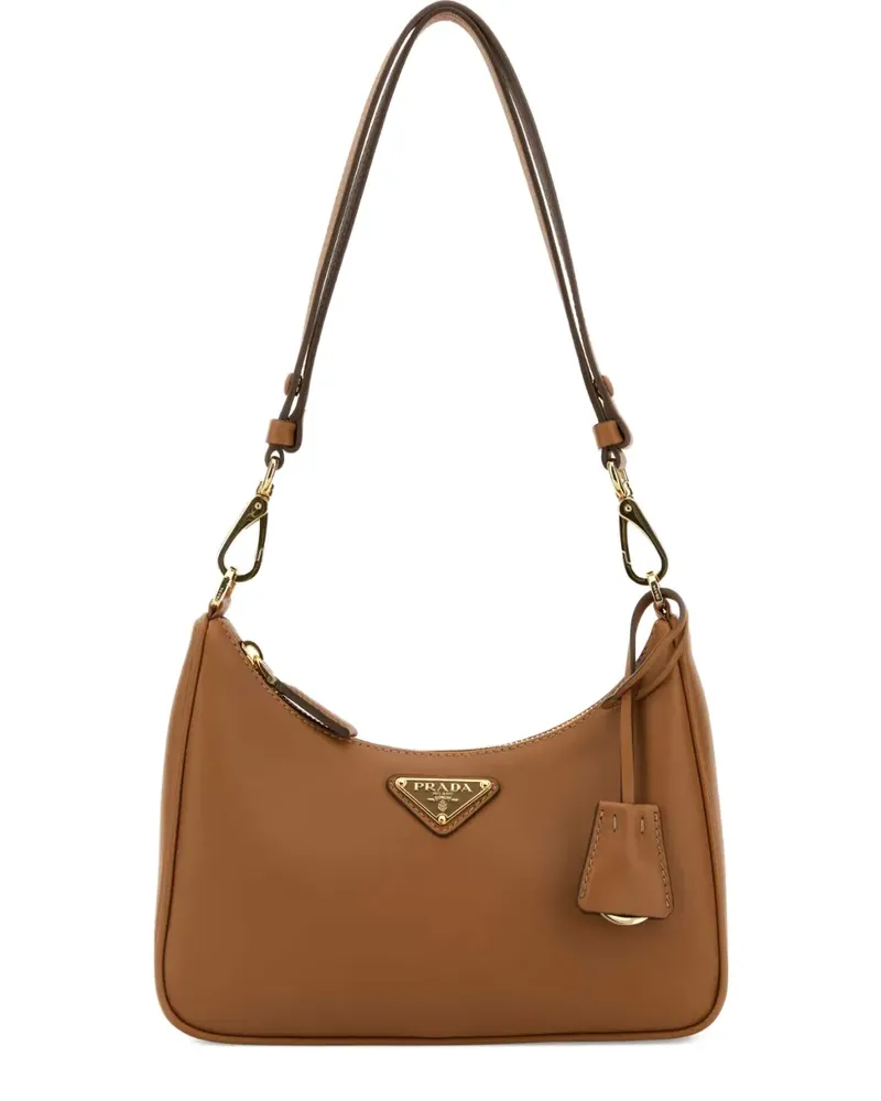 Prada Schultertasche aus Leder - Braun Braun