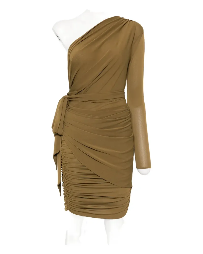 Alex Perry Drapiertes One-Shoulder-Minikleid - Grün Grün