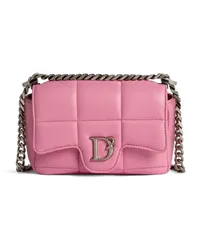 Dsquared2 Gesteppte Tasche mit Logo-Schild Rosa