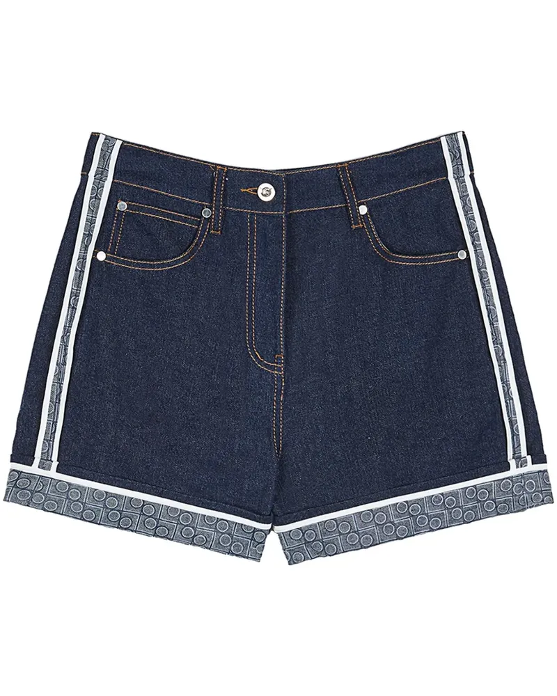 Ports 1961 Jeans-Shorts mit P-Logo - Blau Blau