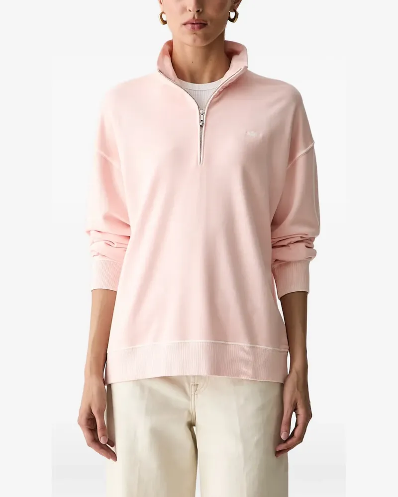 Gant half-zip logo-embroidered sweater - Rosa Rosa