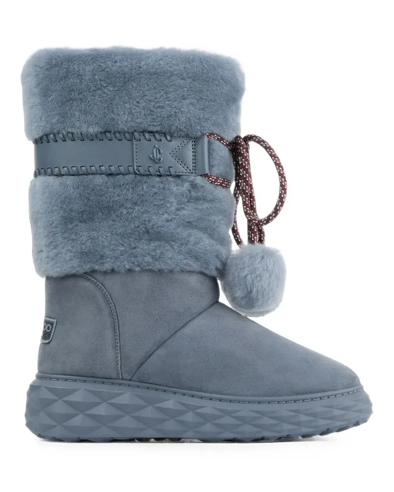 Jimmy Choo Cobi Stiefel mit Shearling-Besatz - Blau Blau