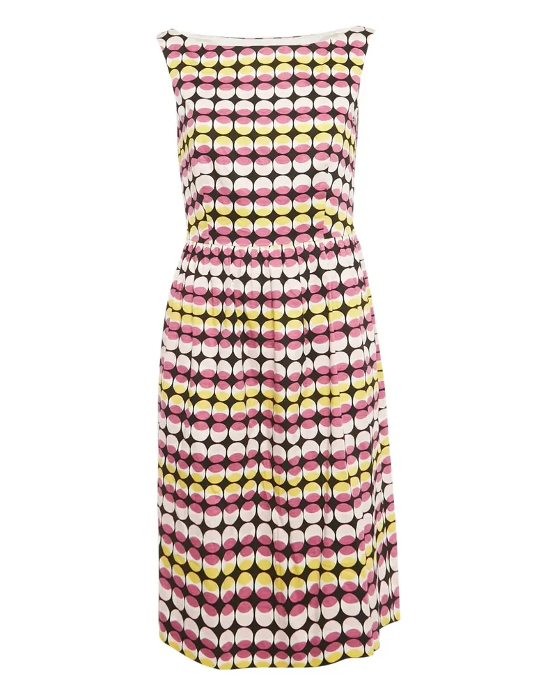 Max Mara Midikleid mit Print - Schwarz Schwarz