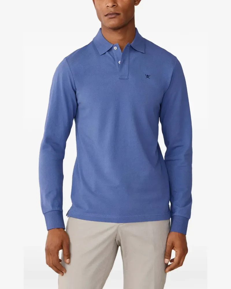 Hackett Poloshirt mit Logo-Stickerei - Blau Blau