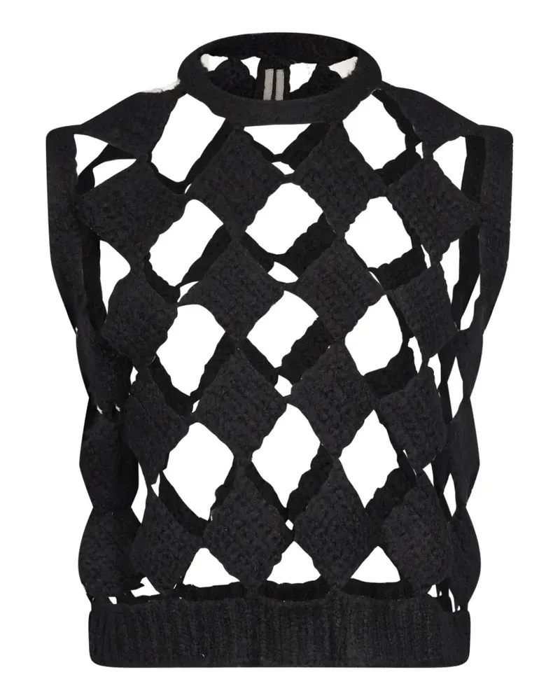 Rick Owens Sarutanya cut-out vest - Schwarz Schwarz