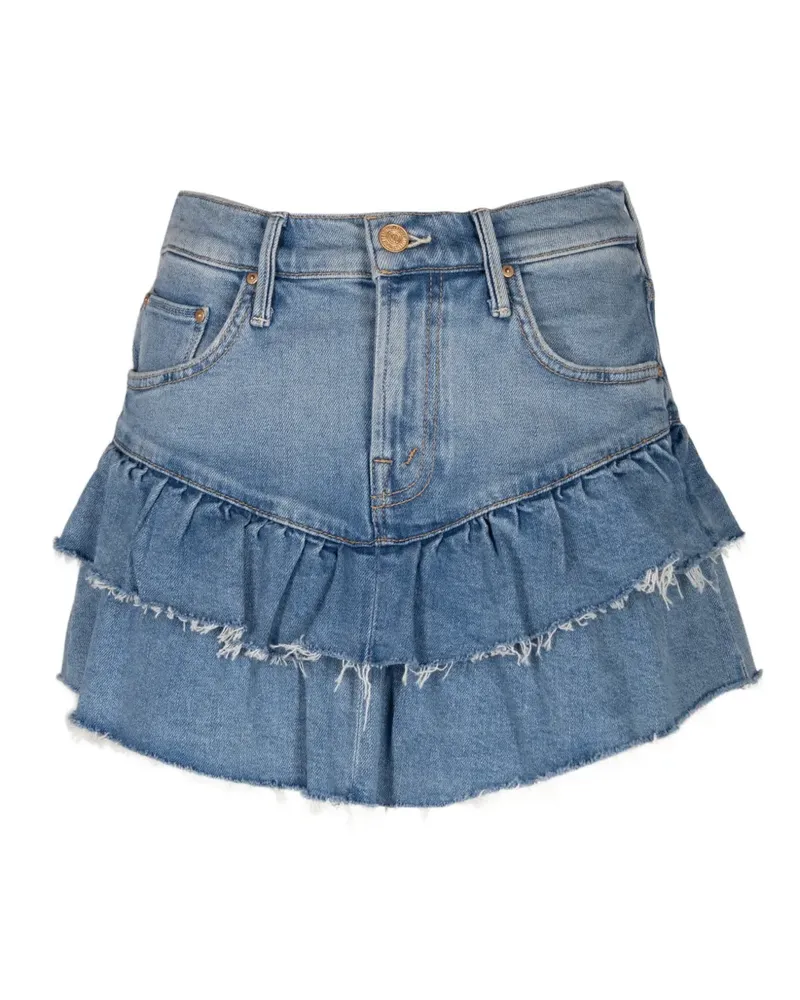 Mother Ausgefranster Ruffle My Feathers Minirock - Blau Blau