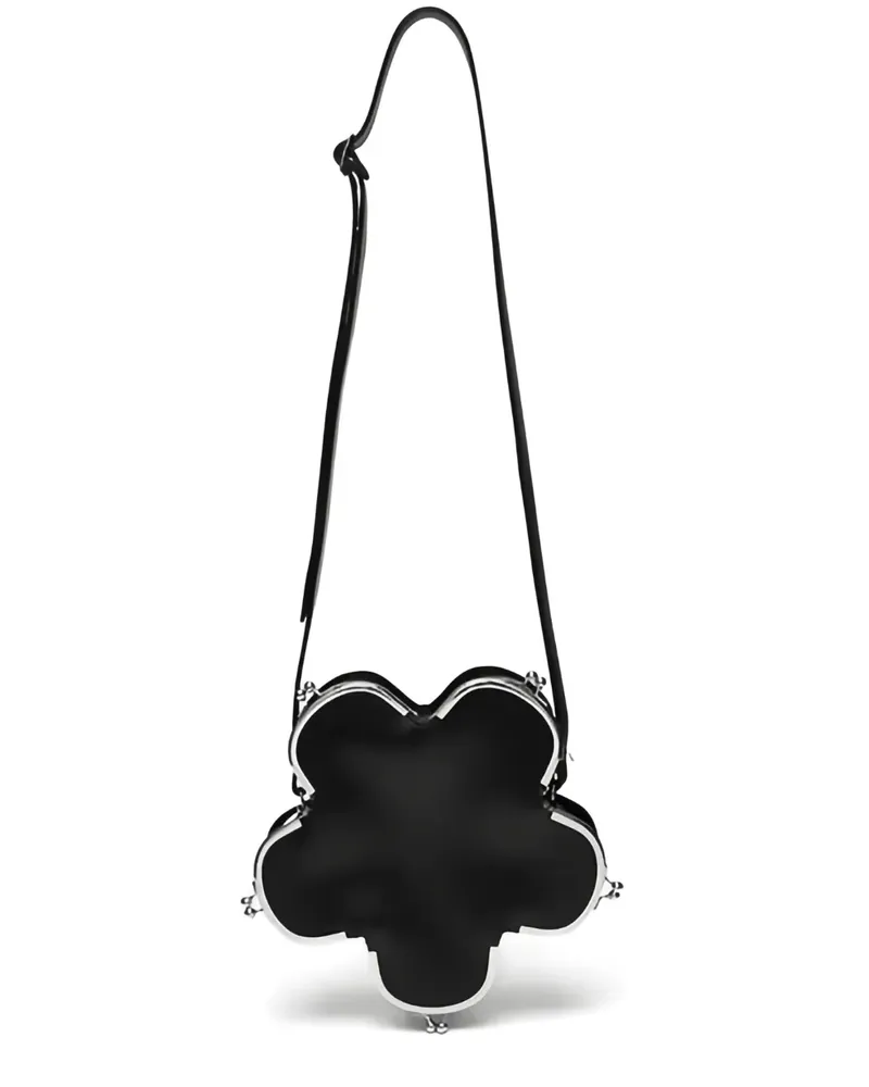 Noir Kei Ninomiya flower-shape cross body bag - Schwarz Schwarz