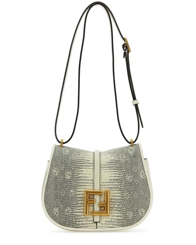 Fendi Schultertasche mit FF - Weiß Weiß