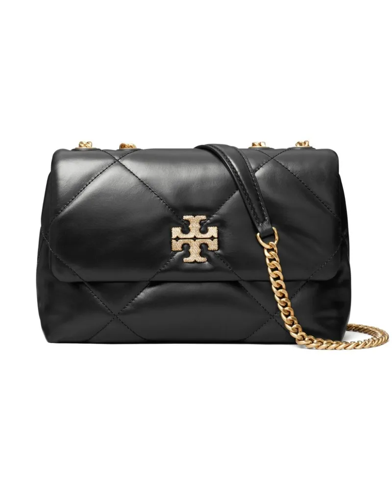Tory Burch Kleine Kira Schultertasche mit Rautensteppung - Schwarz Schwarz
