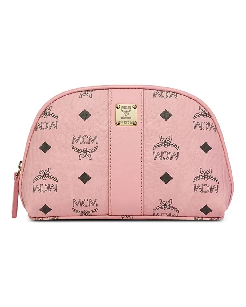 MCM Aren Kosmetiktasche aus Monogramm-Canvas - Rosa Rosa