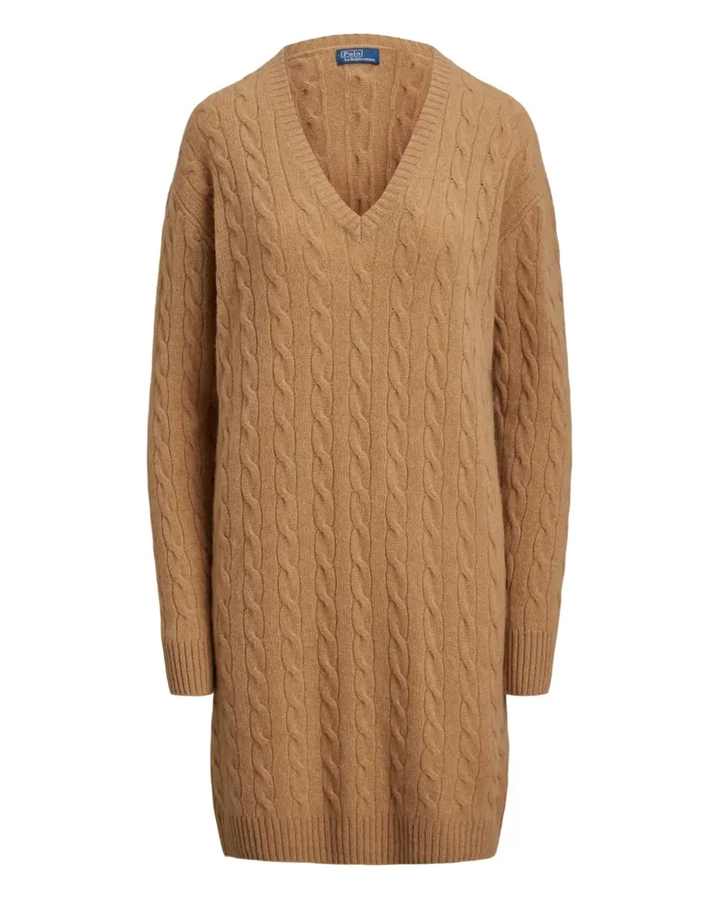 Ralph Lauren Kleid mit Zopfmuster - Braun Braun