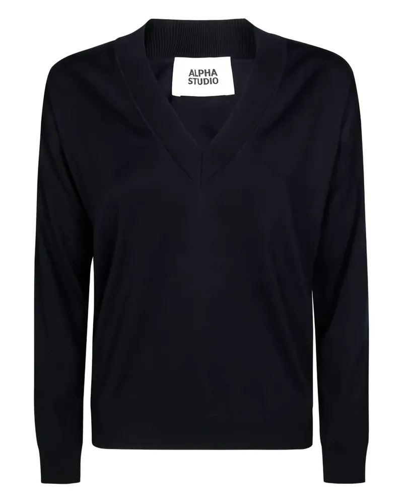 Alpha Studio Klassischer Pullover - Blau Blau