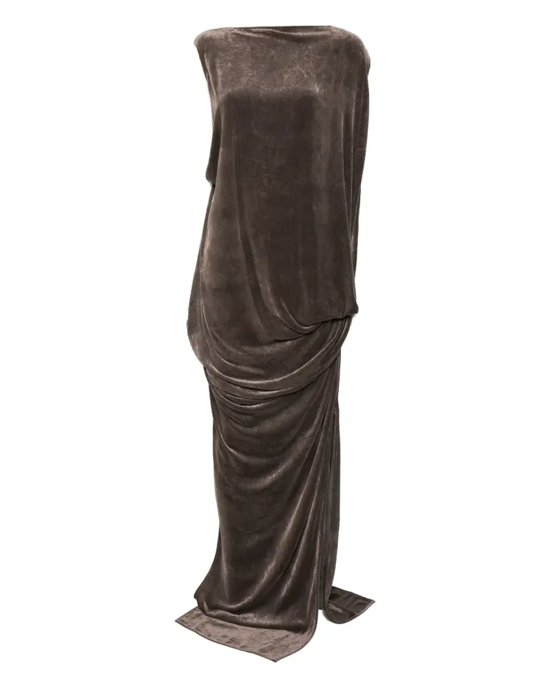 Rick Owens Drapiertes Minikleid - Grau Grau
